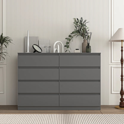 Kadyn Modern 6 Drawer Dresser Wood Cabinet,Dresser for Bedroom, Kitchen Storage Cabinet with Drawers, Chest of Drawers(Black)
