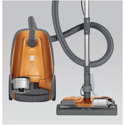 Kenmore 81214 200 Series Pet Friendly Lightweight Bagged Canister Vacuum with HEPA, 2 Motor System, and 3 Cleaning Tools-Orange