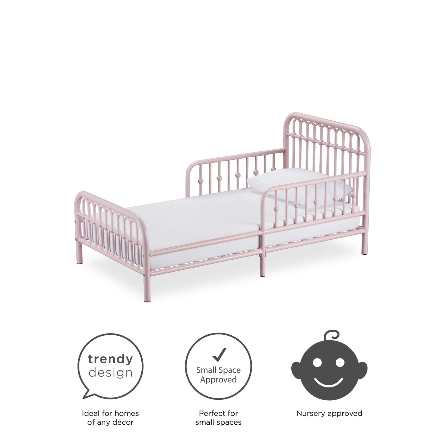 Little Seeds Monarch Hill Ivy Metal Toddler Bed, Gold