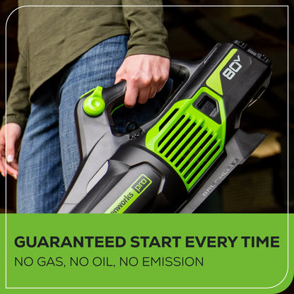 Greenworks Pro 80V (170 MPH / 730 CFM) Brushless Cordless Axial Blower, Tool Only BL80L02