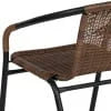 Emma + Oliver Indoor/Outdoor Stacking Rattan Restaurant Patio Chairs, Set of 2, Gray