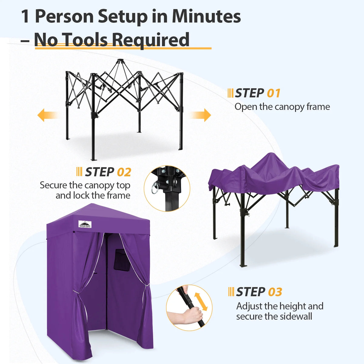 EAGLE PEAK Flex Ultra Compact 4 ft x 4 ft Pop-up Changing Room Canopy, Portable Privacy Cabana