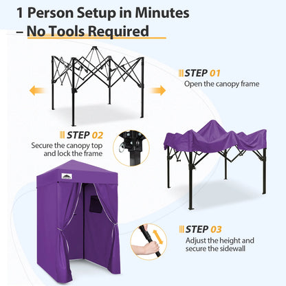 EAGLE PEAK Flex Ultra Compact 4 ft x 4 ft Pop-up Changing Room Canopy, Portable Privacy Cabana