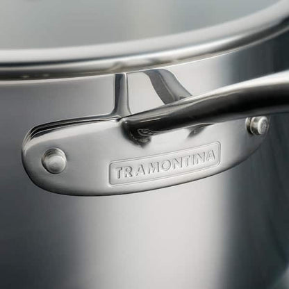 14 Piece Tri-Ply Clad Stainless Steel Cookware Set with Glass Lids