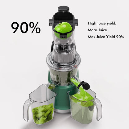 SIFENE 200W Cold Press Juicer Machine for Fruits and Vegetables, Masticating Juice Maker with 83mm Wide Chute, High Yield, Easy Clean, Gray