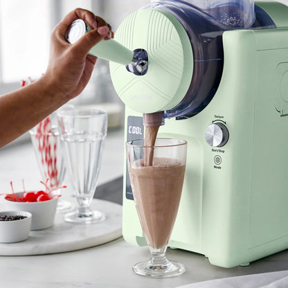 GreenPan Frost 6 Mode, Ice Cream, Frozen Drink, Slushie & Milk Shake Maker, No Freezer Needed, Easy Clean Parts, Gray