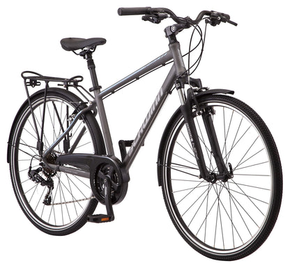 Schwinn Network 6c Hybrid Bike, 21 Speed, 19.5 inch Frame, 700c Wheels, Gray