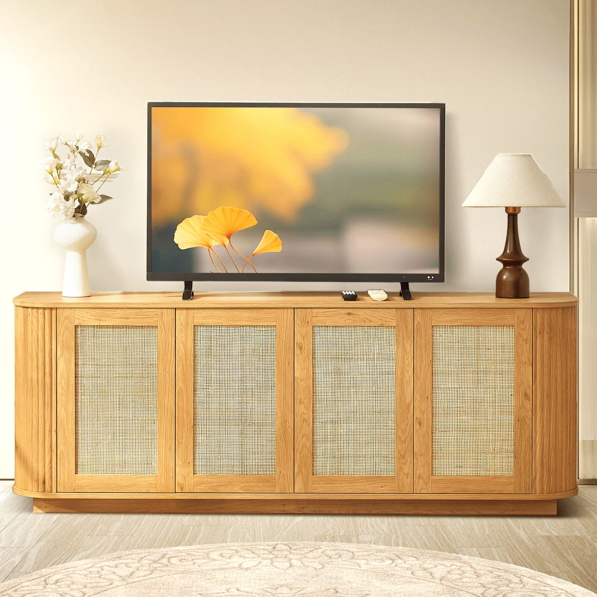 TV Stand, Modern Entertainment Center for TVs Up to 75 inch
