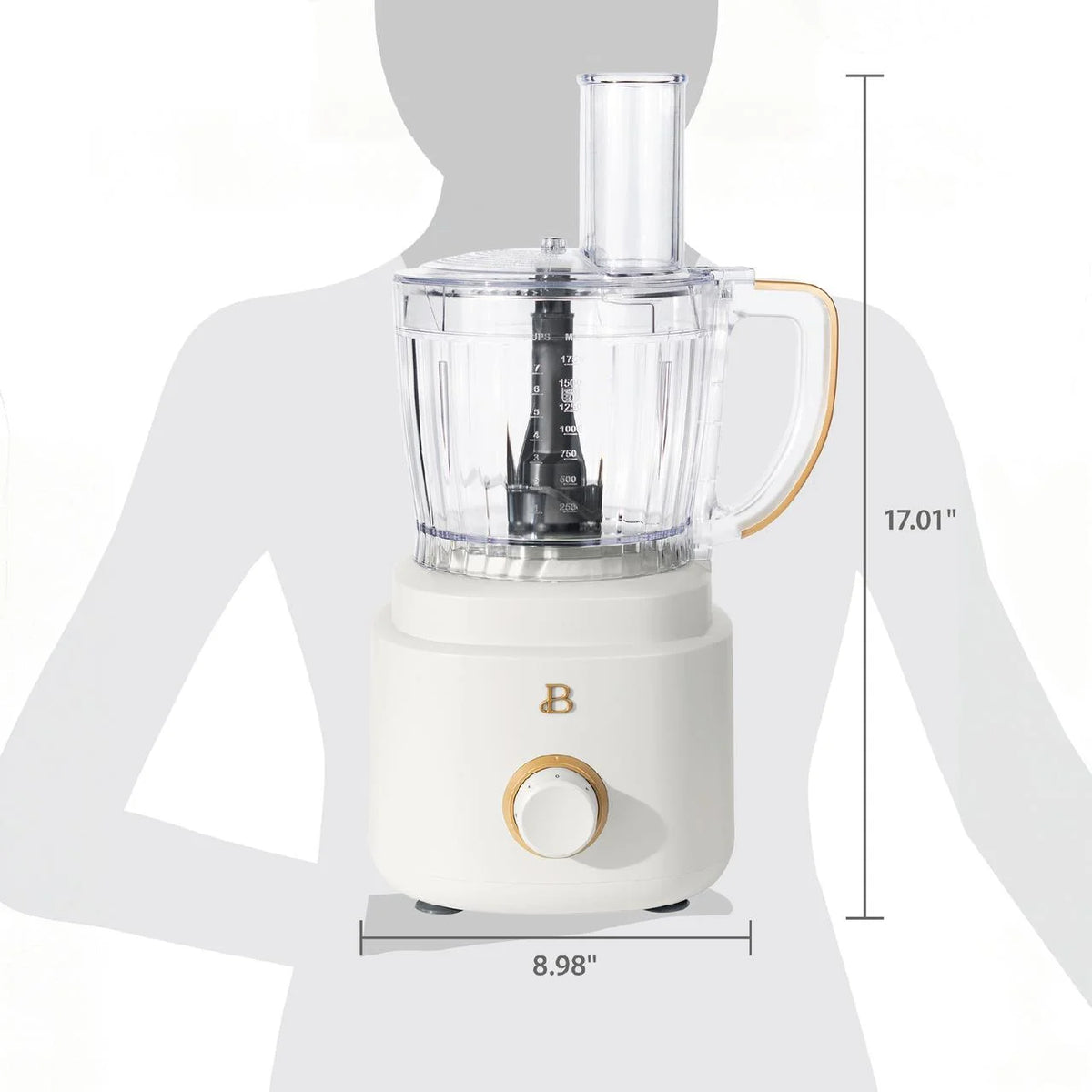 Beautiful 10-Cup Food Processor with Accessories, White Icing by Drew Barrymore