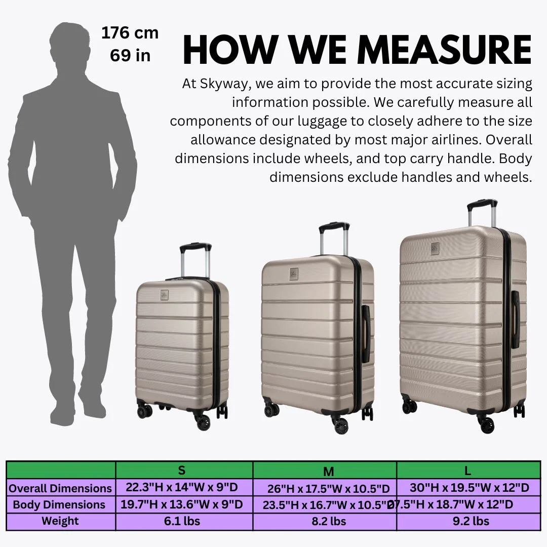 Skyway Luggage Epic 2.0 24" Hardside 8-Wheel Medium Check-In Spinner