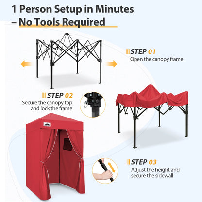 EAGLE PEAK Flex Ultra Compact 4 ft x 4 ft Pop-up Changing Room Canopy, Portable Privacy Cabana