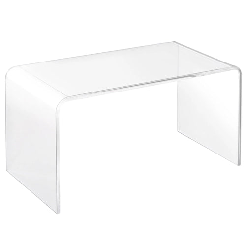 HOMCOM 32" Long Rectangle All Acrylic 15mm Thick Waterfall Coffee Table, Clear