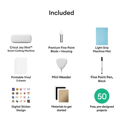 Cricut Joy Xtra Die-Cutting Machine Sticker Edition Bundle, White- New Walmart Exclusive