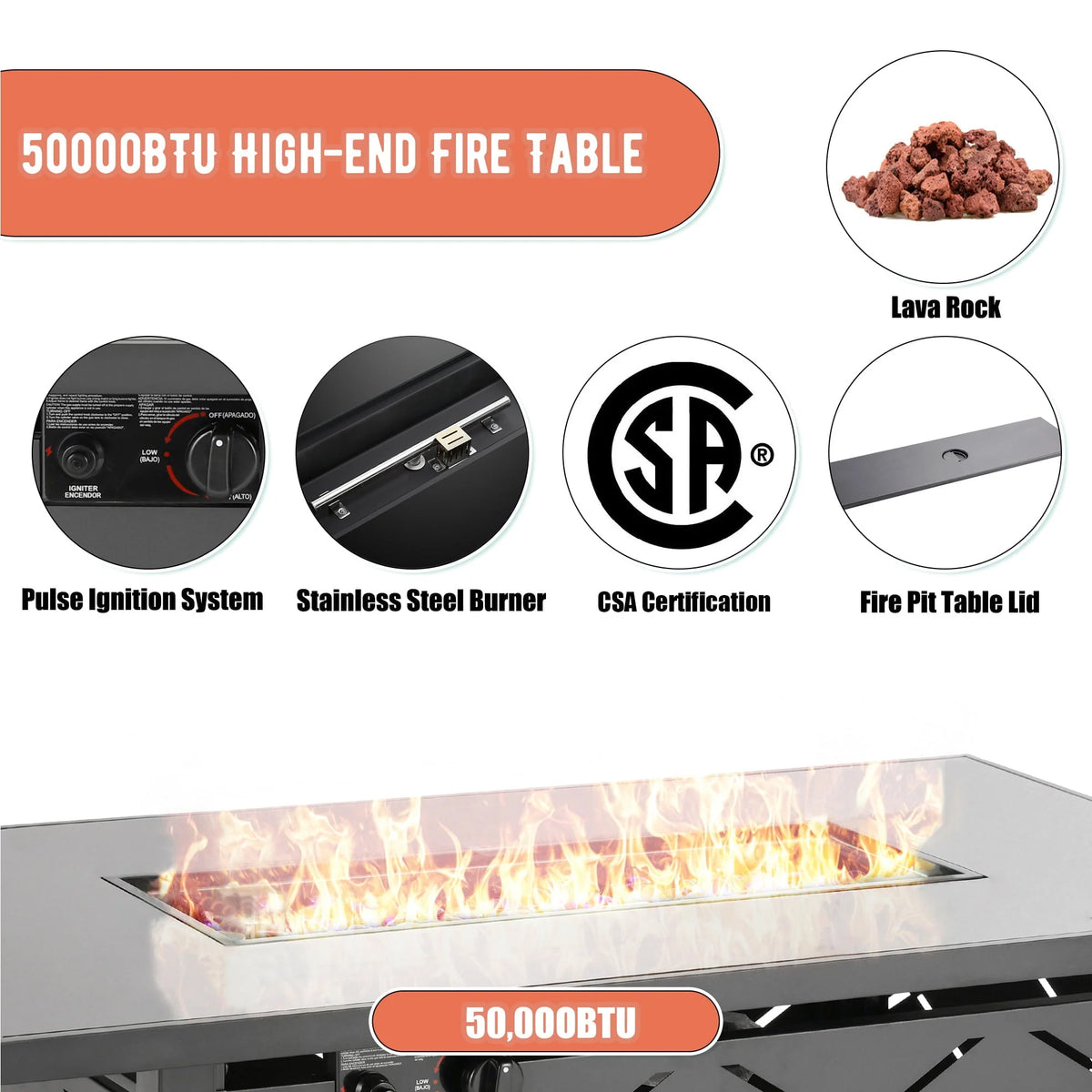 Outdoor Propane Fire Pit Table 43 inch Outdoor Gas Fire Pit Tables