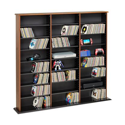 Prepac 51" Triple CD DVD Wall Media Storage Rack in Black