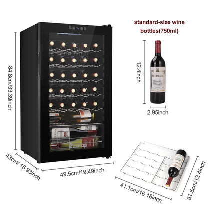 Ktaxon 18 Bottle Compressor Wine Cooler Freestanding Wine Fridge, Fast Cooling, Low Noise