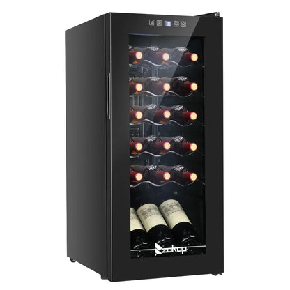 Ktaxon 18 Bottle Compressor Wine Cooler Freestanding Wine Fridge, Fast Cooling, Low Noise