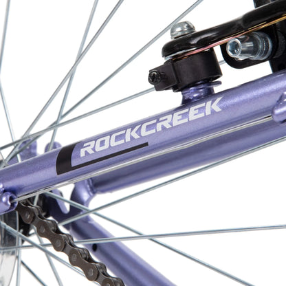 Huffy 24" Rock Creek Girls Mountain Bike for Women, Purple Lilac