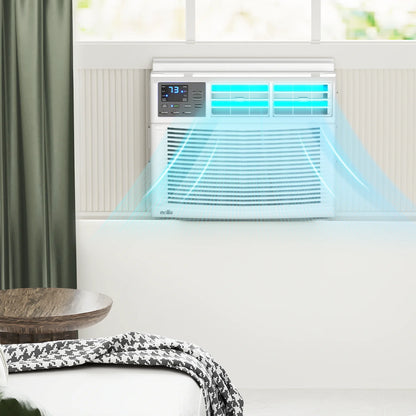 mollie 12,000 BTU 115V Window Air Conditioner, Cools Rooms up to 450 Sq.Ft., Window AC Unit with Remote Control, 24H-Timer and 3 Fan Speeds, White