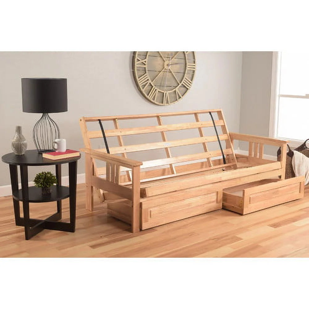 Kodiak Furniture Monterey Full Solid Wood Frame with Storage in Brown/Butternut