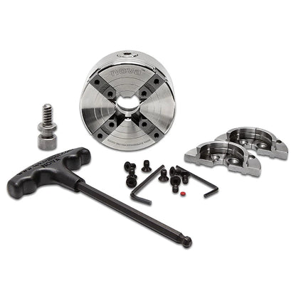 NOVA 23262 SUPERNOVA2 Insert Type Wood Turning Chuck and Jaw Set w/ T Bar Wrench
