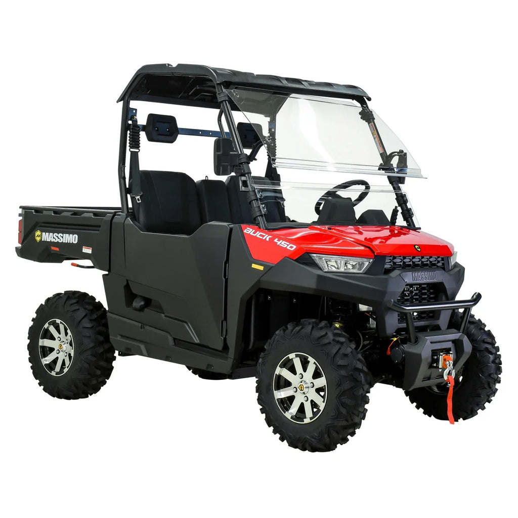 Massimo Buck 450 Side by Side UTV, EFI, 4 Stroke, 325cc, 25.5 HP, 4X4, 3000lb Winch - Red
