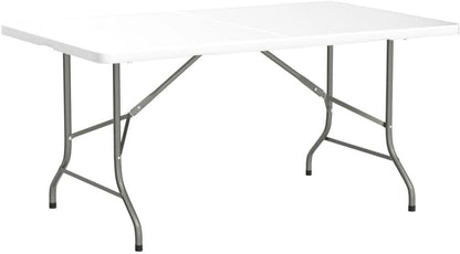 Amazing for less 8ft Folding Table White Plastic Portable Long Foldable Tables Indoor Outdoor Party Picnic Camping Fold Table 8 Foot (4ft, 6ft, 8ft)