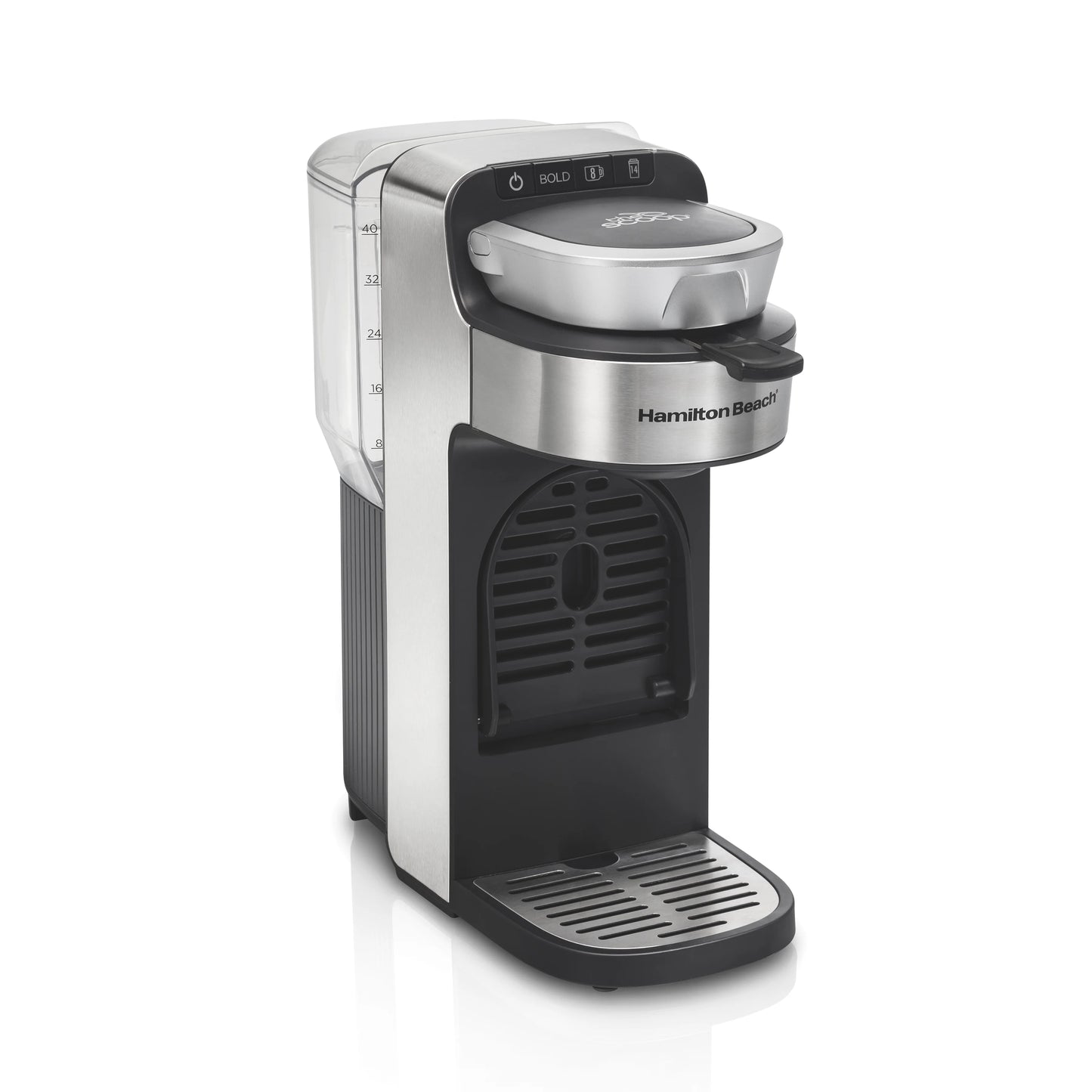 Hamilton Beach the Scoop Single-Serve Coffee Maker with Removable Reservoir, Stainless Steel, 49987