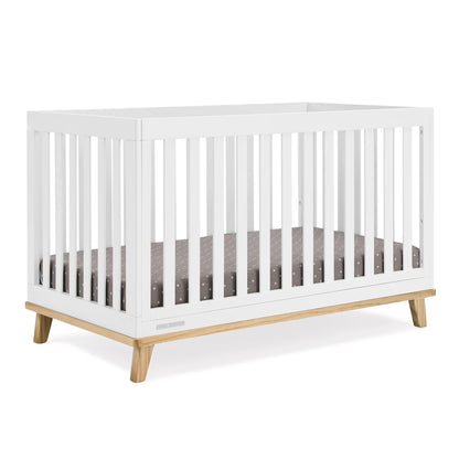 Delta Children Frankie 4-in-1 Convertible Crib - Greenguard Gold Certified, Black with Natural