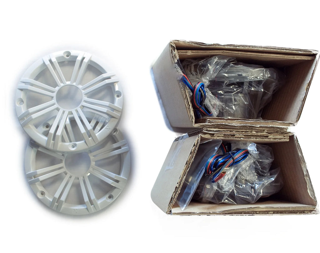 Kicker 8" White Marine LED Speakers - 1-Pair of OEM replacement speakers