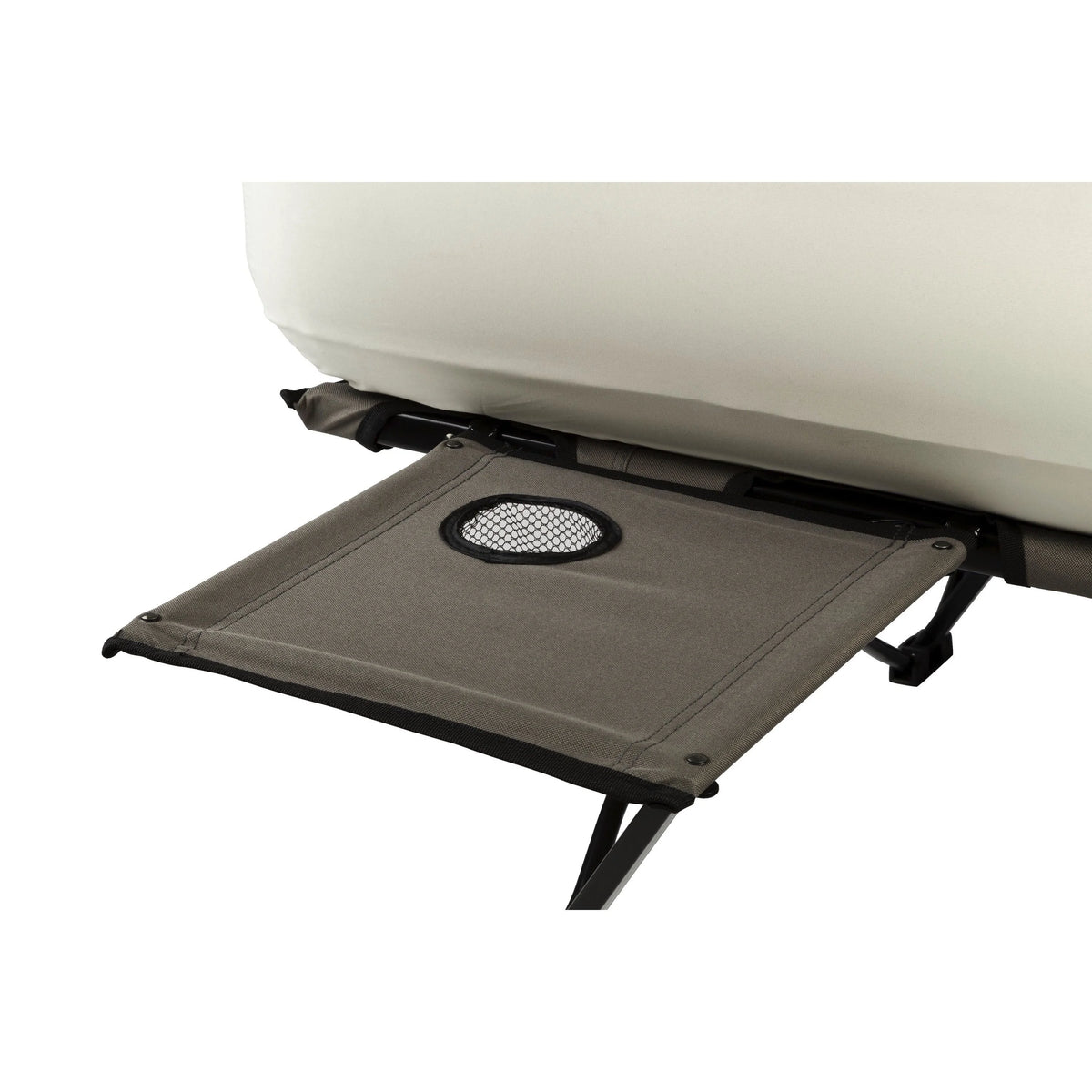 Coleman Cot and Thick Queen Air Mattress Combo Side Tables, Pump Included