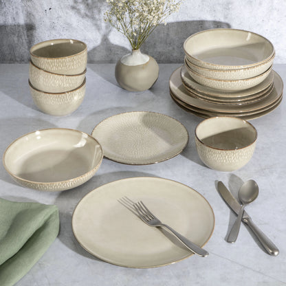 Gibson Elite Matisse 16-Piece Dinnerware Set - Taupe