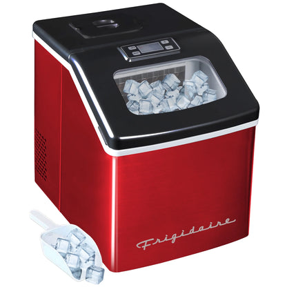 Frigidaire 40lbs. Countertop Clear Square Ice Maker - Stainless Steel