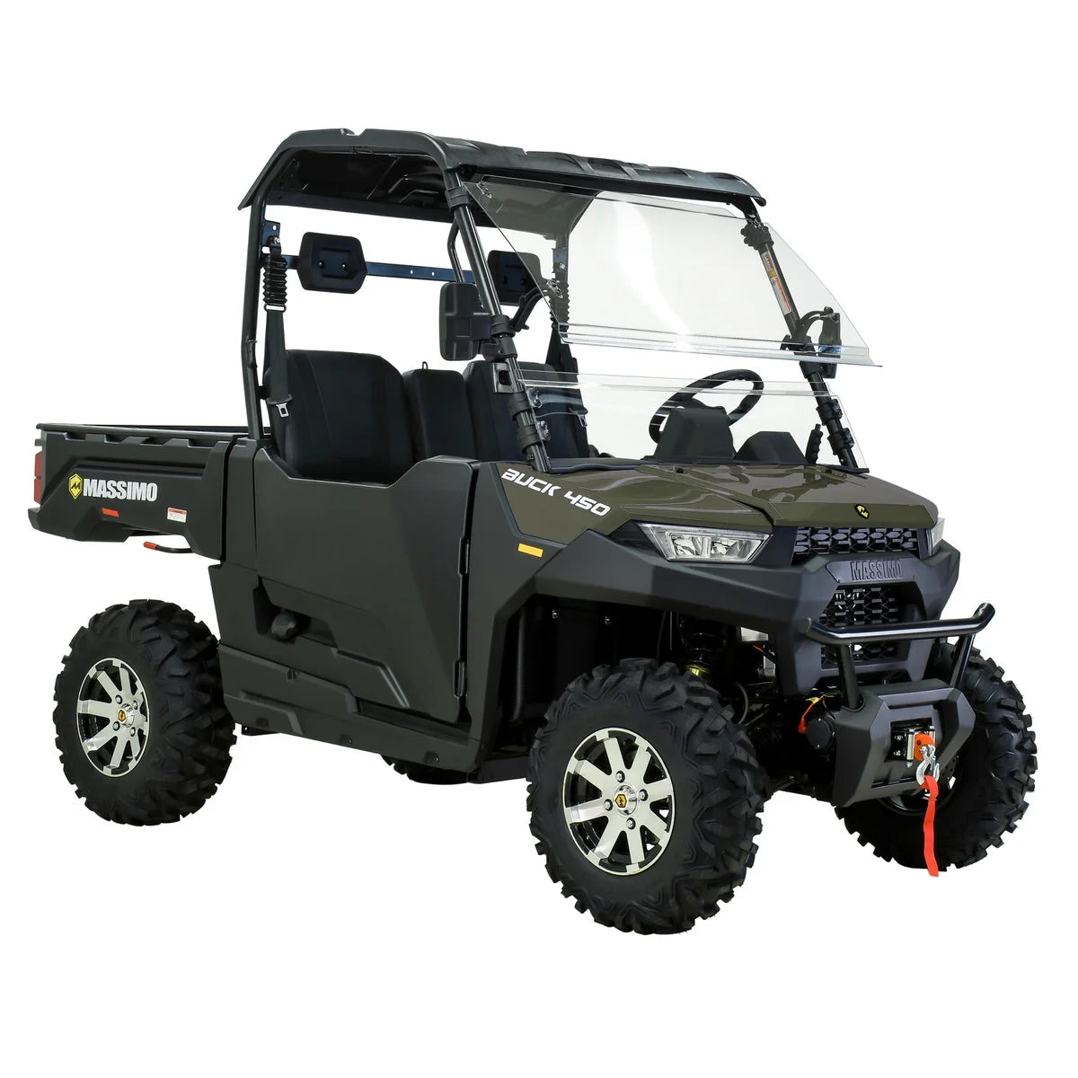 Massimo Buck 450 Side by Side UTV, EFI, 4 Stroke, 325cc, 25.5 HP, 4X4, 3000lb Winch - Red
