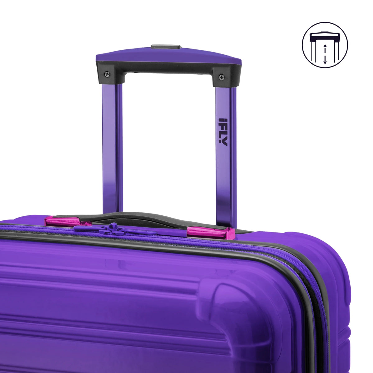 iFLY Hardside Fibertech 3.0 2 Piece Set, 20" Carry-on and 28" Checked Luggage, Gadget Gray