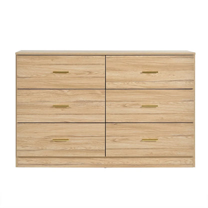Kadyn Modern 6 Drawer Dresser Wood Cabinet,Dresser for Bedroom, Kitchen Storage Cabinet with Drawers, Chest of Drawers(Black)