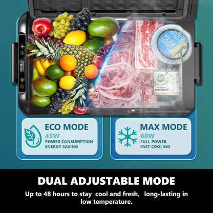 Simzlife 12 Volt Refrigerator, 19QT(18L) Portable Car Refrigerator, -4℉~68℉, 12/24V DC & 110-240V AC, Mini Fridge for RV Camping, Travel, Truck, Home, Black