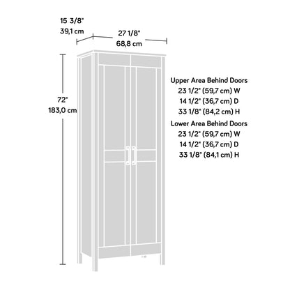 Sauder Two-Door Storage Cabinet, Chalk Oak Finish