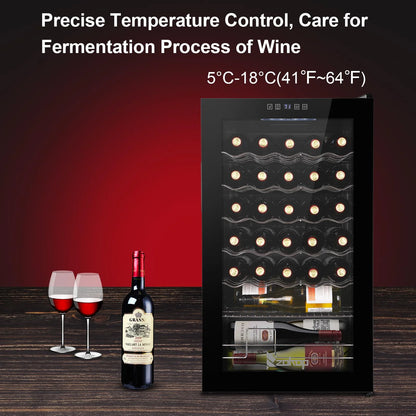 Ktaxon 18 Bottle Compressor Wine Cooler Freestanding Wine Fridge, Fast Cooling, Low Noise