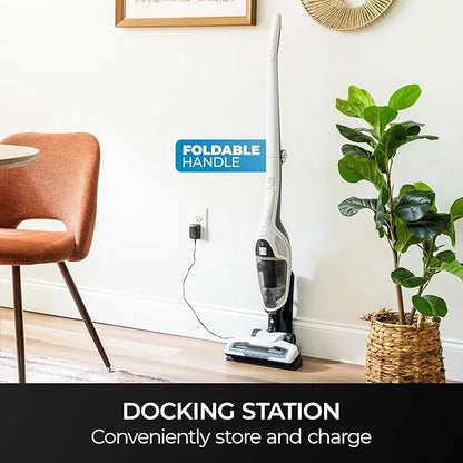 Kenmore DS1030 Lightweight Cordless Stick Vacuum Cleaner, 24V, White, Handvac under 3lbs