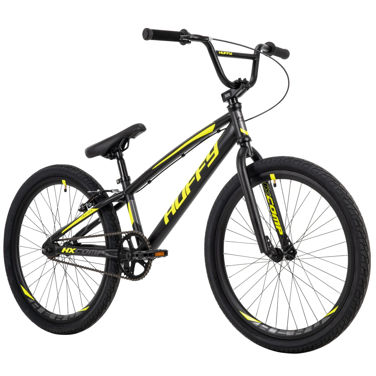 HX Cruiser 24-inch BMX Bike for Boys, Black/Yellow