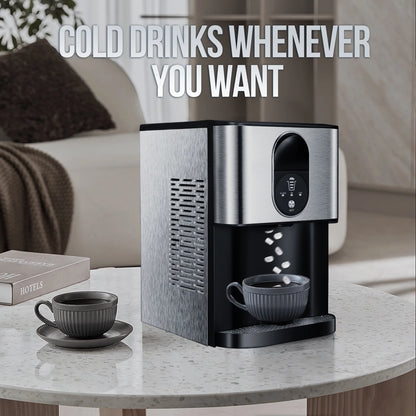 Auseo Ice Maker Countertop with Soft Chewable Ice, 44 Lbs/24H, Self-Cleaning, One-Click Operation for Home/Party(Black)