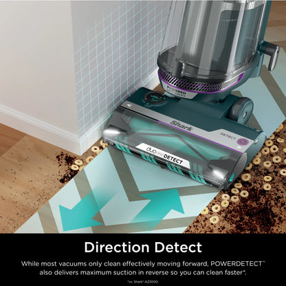Shark POWERDETECT Upright Vacuum, Pet-Friendly, Two Brushroll System, Powerful Suction, DuoClean Detect, Self-cleaning Brushroll, Odor Neutralizer, LED Lights, AZ4000 Black/Teal