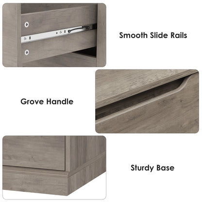 Homfa 7 Drawer White Dresser, 51.3"H Wood Storage Cabinet with Upgraded Stable Base, Vertical Chest for Bedroom Living Room