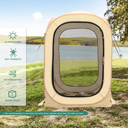 ABORON Sports Tent Pop Up Pod, Instant Weather Proof Pop Up Tent Shelter with Carry Bag, Clear View Bubble Tent for Watching Sports Events, Camping, Fishing, Portable & Foldable