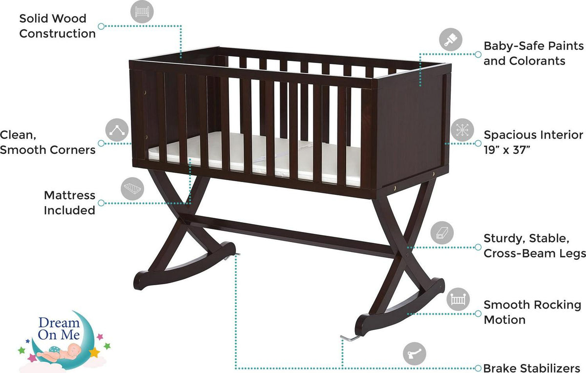 Dream On Me Haven Cradle. Espresso