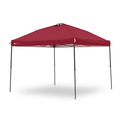 Ozark Trail 10x10 Instant Pop Up Canopy Tent with Simple Push Setup �?Straight Leg Pop-Up Tent for Tailgating, Camping & Events, White