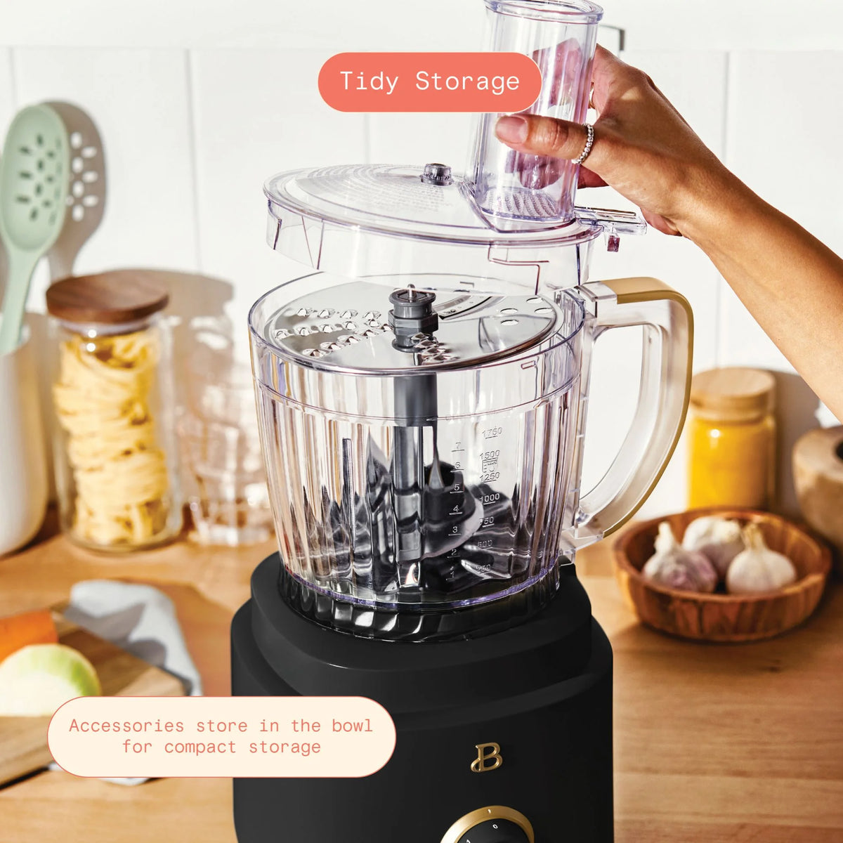 Beautiful 10-Cup Food Processor with Accessories, White Icing by Drew Barrymore