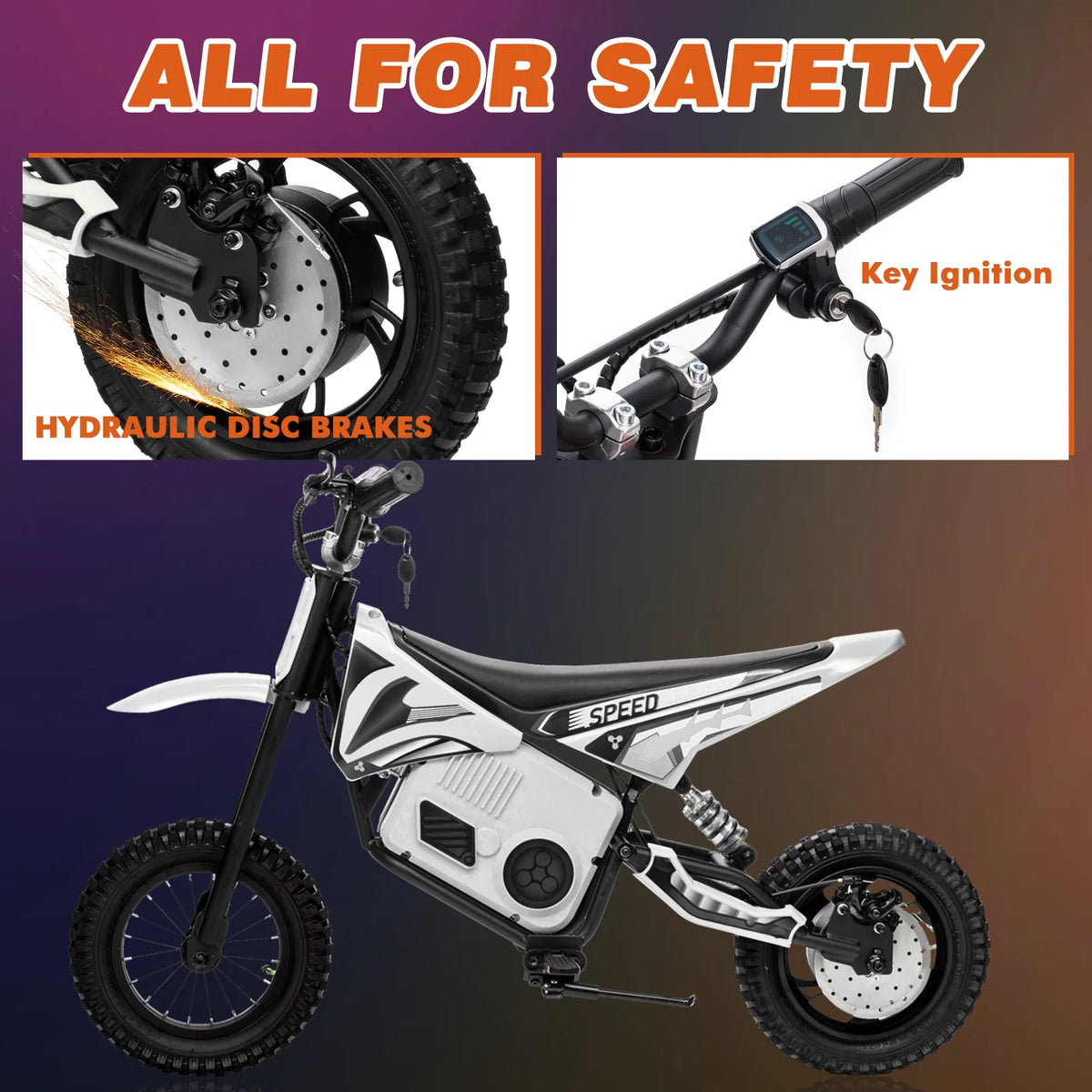 Kerry Yoo C11 36V Electric Dirt Bike for Kids 8-14, 350W Ride on Motorcycle, Electric Motorbike Teens,16 mph, High/Low Speeds-Red