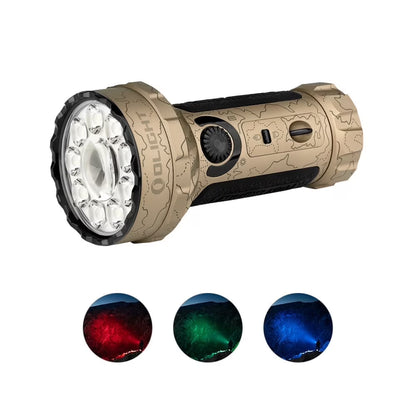 OLIGHT Marauder Mini 7,000 Lumens Bright Flashlight with 600 Meters Beam Distance, Powerful RGB Lights, Magnetic Rechargeable for Outdoors Work, Hunting, and Searching(Black)